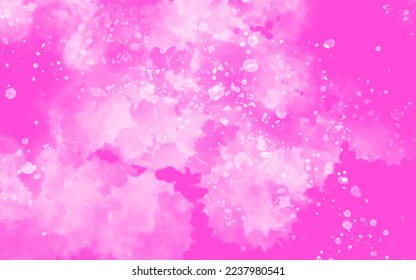 Vector of abstract watercolor background with watercolor splashes,vanilla sky, pink sky