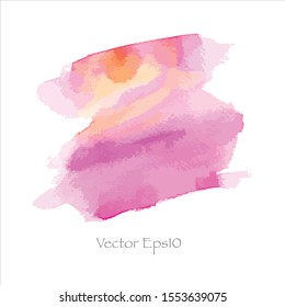 Vector abstract watercolor background.splash color pink illustration.