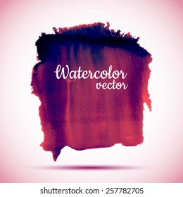 Vector abstract watercolor banner.