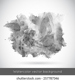 Vector abstract watercolor banner.
