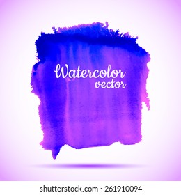 Vector abstract watercolor banner.