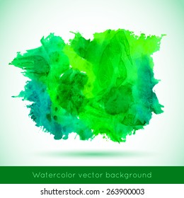 Vector abstract watercolor banner.