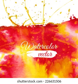 Vector abstract watercolor banner. Blue, cyan, magenta and pink background. Design template with place for your text. Can be used for banners for sale, web pages, printing, invitations, cards, etc.