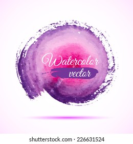 Vector abstract watercolor banner. Blue, cyan, magenta and pink background. Design template with place for your text. Can be used for banners for sale, web pages, printing, invitations, cards, etc.