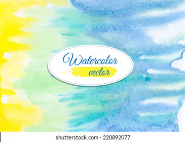 Vector abstract watercolor banner. Design template with place for your text. Can be used for banners for sale, web pages, printing, invitations, cards, etc.