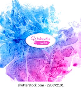 Vector abstract watercolor banner. Design template with place for your text. Can be used for banners for sale, web pages, printing, invitations, cards, etc.