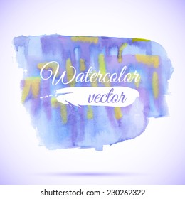 Vector abstract watercolor banner.  Design template with place for your text. Can be used for banners for sale, web pages, printing, invitations, cards, etc.