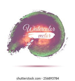Vector abstract watercolor banner. Design template with place for your text.