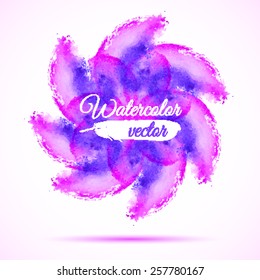 Vector abstract watercolor banner. Design template with place for your text.