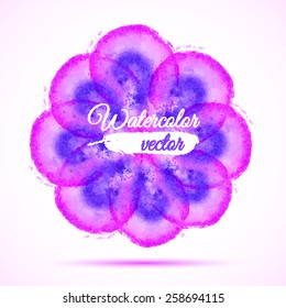 Vector abstract watercolor banner. Design template with place for your text.