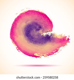 Vector abstract watercolor banner. Design template with place for your text.