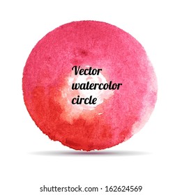 Vector abstract watercolor circle.
