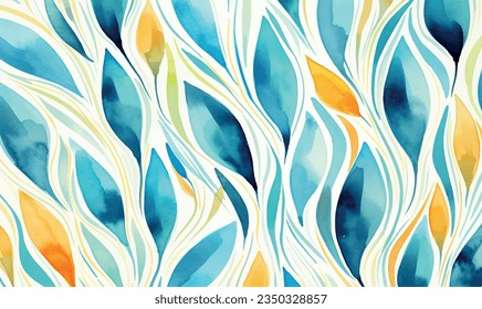 vector abstract watercolor colorful background with waves