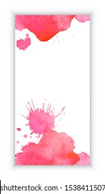 Vector abstract watercolor design banner web template. Promotion modern design. Vector illustration