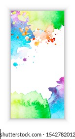 Vector abstract watercolor design banner web template. Promotion modern design. Vector illustration