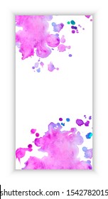 Vector abstract watercolor design banner web template. Promotion modern design. Vector illustration