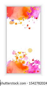 Vector abstract watercolor design banner web template. Promotion modern design. Vector illustration