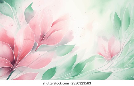 vector abstract watercolor  floral background