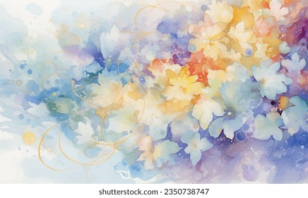 vector abstract watercolor floral background