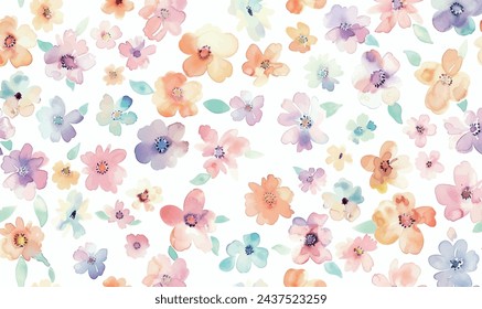 vector abstract watercolor floral background	