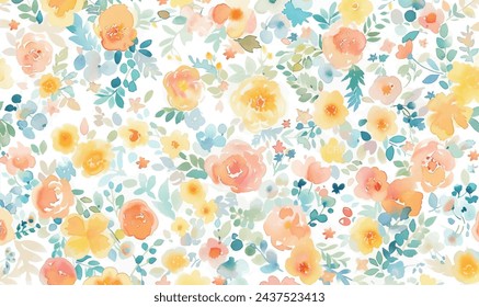 vector abstract watercolor floral background	