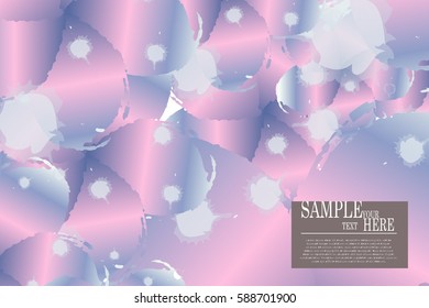 Vector abstract watercolor flower stained background design template