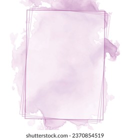 Vector abstract watercolor frame background