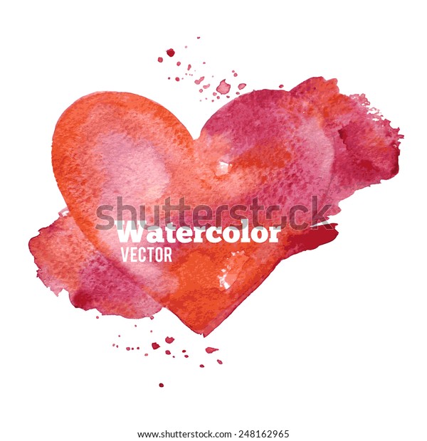 Vector Abstract Watercolor Heart Stock Vector Royalty Free