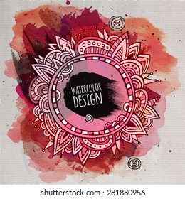 Vector abstract watercolor paint abstract decorative design