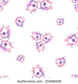 Vector abstract watercolor seamless pattern. 