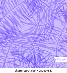 Vector abstract watercolor seamless pattern with palm leaves.