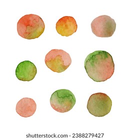 Vector abstract watercolor spots on white background. Great element for your design projects.
