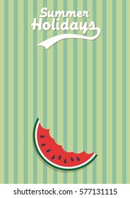 Vector abstract watermelon, fresh summer background concept