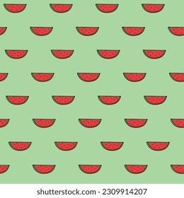 Vector abstract watermelons repeating pattern background. Perfect for fabric, scrapbooking, and wallpaper projects. Vector illustration