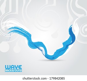 Vector abstract wave background