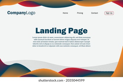 Vector of abstract wave background. Suitable for poster, landing page, presentation, and etc. 