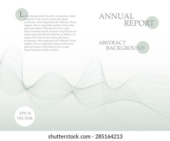 Vector abstract wave background, tape, design template, slide presentation in light green color