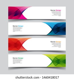 Vector Abstract wave design banner web template