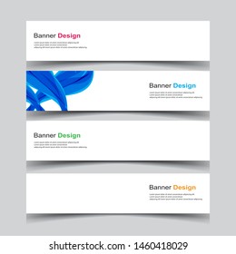 Vector Abstract wave design banner web template