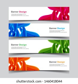 Vector Abstract wave design banner web template