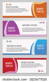 Vector abstract wave design banner web template
