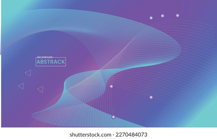 Vector abstract wave design. Flowing dark blue curve shape with soft gradient vector abstract background, 