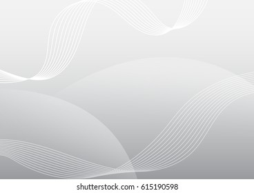 Vector abstract wave effect background on gray color.