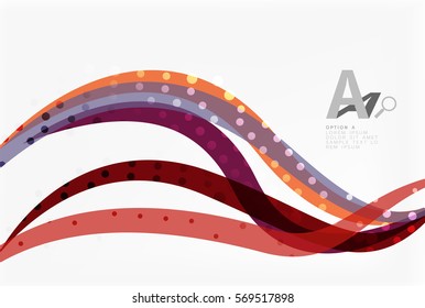 Vector abstract wave lines background. Template background for workflow layout, diagram, number options or web design