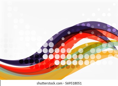 Vector abstract wave lines background. Template background for workflow layout, diagram, number options or web design