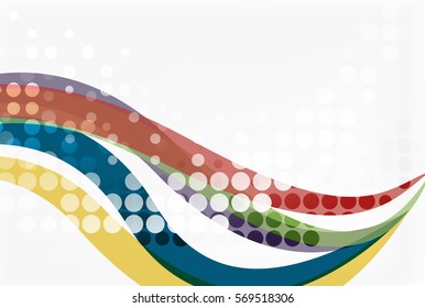 Vector abstract wave lines background. Template background for workflow layout, diagram, number options or web design