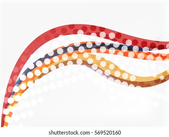 Plano de fundo de linhas de onda abstratas de vetor. Plano de fundo do modelo para layout do fluxo de trabalho, diagrama, opções de número ou design da Web