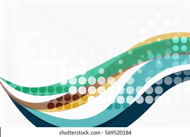 Vector abstract wave lines background. Template background for workflow layout, diagram, number options or web design