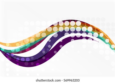 Vector abstract wave lines background. Template background for workflow layout, diagram, number options or web design