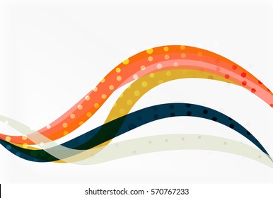 Vector abstract wave lines background. Template background for workflow layout, diagram, number options or web design